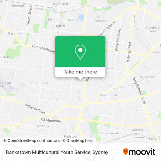 Bankstown Multicultural Youth Service map