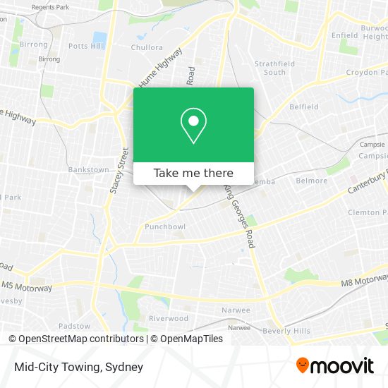 Mid-City Towing map