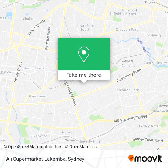 Ali Supermarket Lakemba map