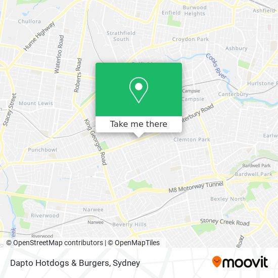 Dapto Hotdogs & Burgers map