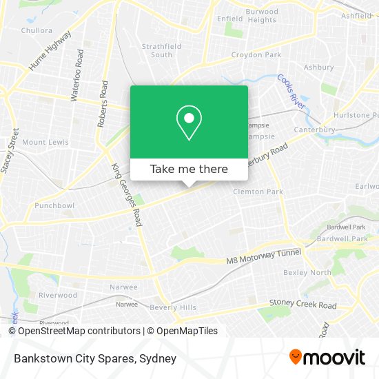 Bankstown City Spares map