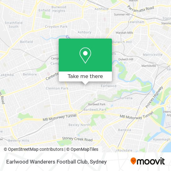 Earlwood Wanderers Football Club map