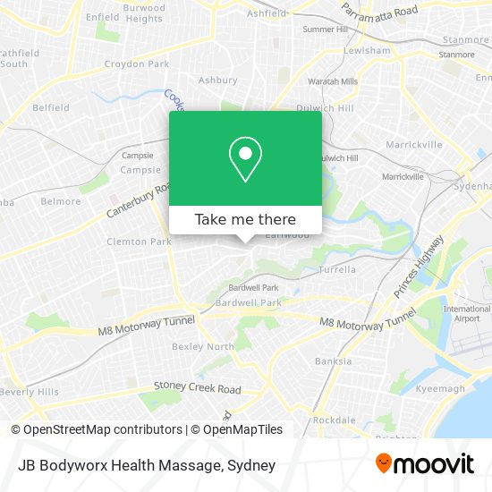 JB Bodyworx Health Massage map