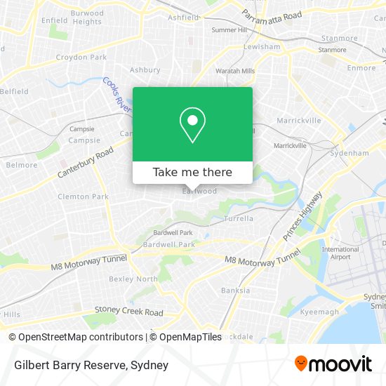 Gilbert Barry Reserve map