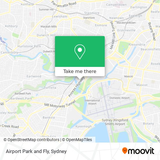 Airport Park and Fly map