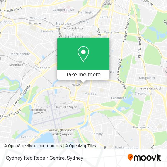 Mapa Sydney Itec Repair Centre