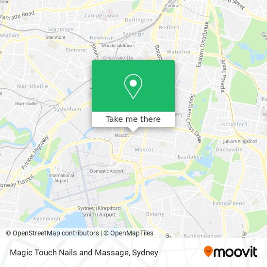 Magic Touch Nails and Massage map