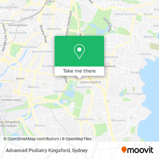 Advanced Podiatry Kingsford map