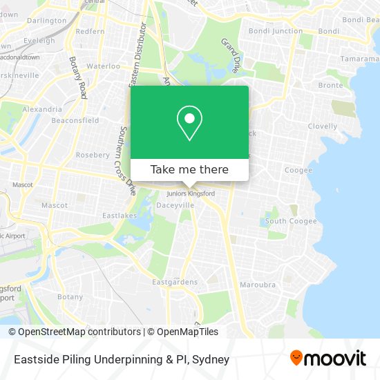 Eastside Piling Underpinning & PI map