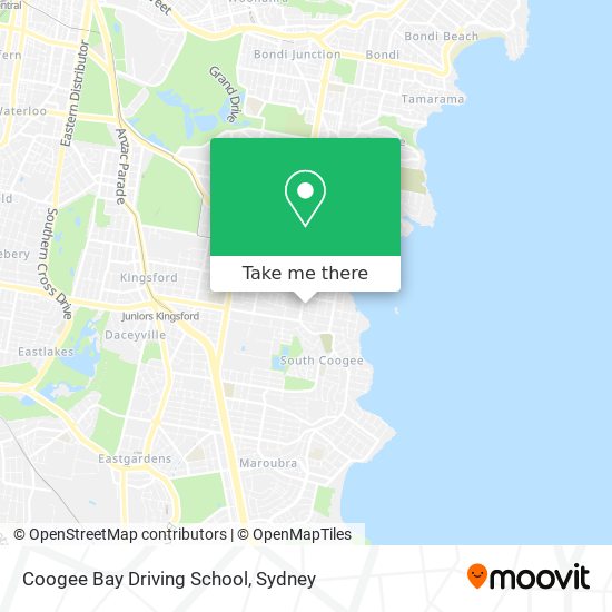 Coogee Bay Driving School map