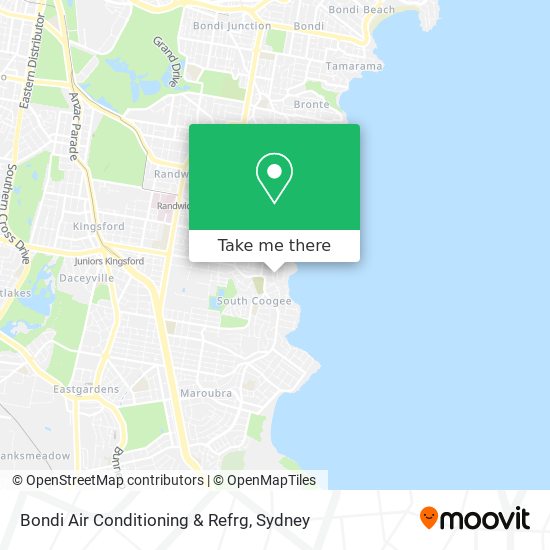 Bondi Air Conditioning & Refrg map