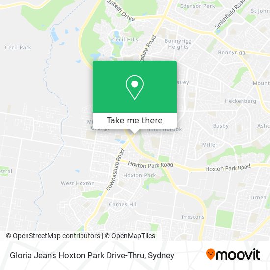 Gloria Jean's Hoxton Park Drive-Thru map