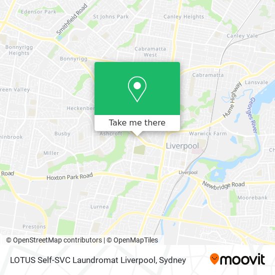 LOTUS Self-SVC Laundromat Liverpool map
