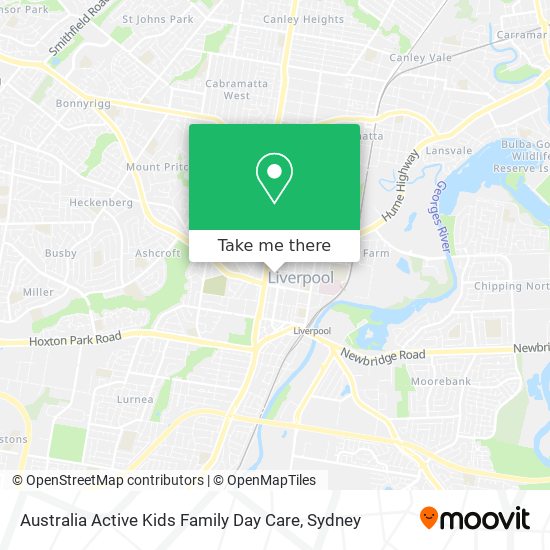 Australia Active Kids Family Day Care map