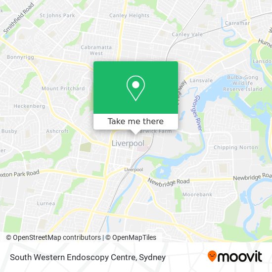 Mapa South Western Endoscopy Centre
