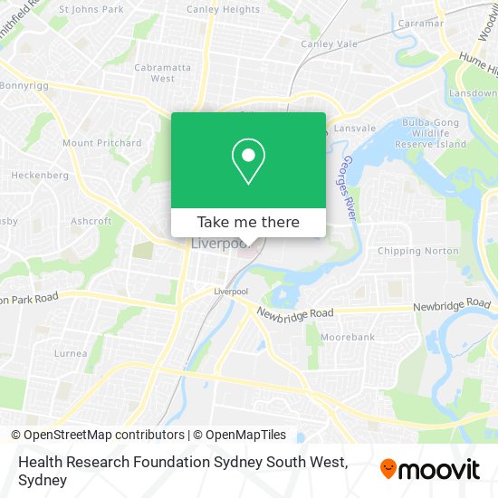 Health Research Foundation Sydney South West map
