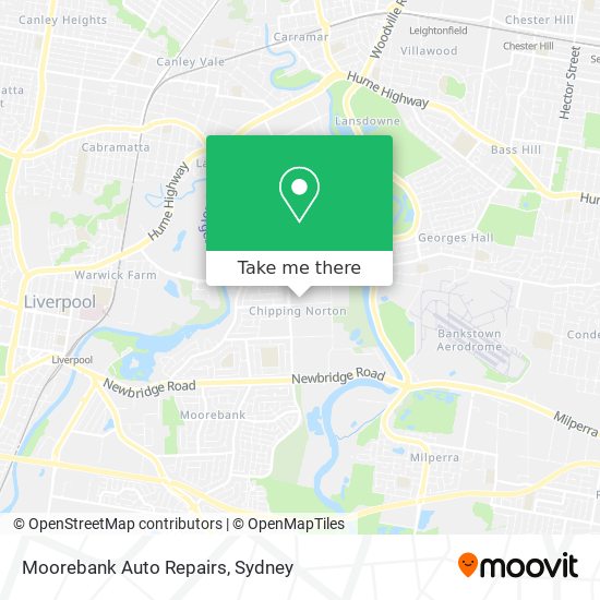 Mapa Moorebank Auto Repairs