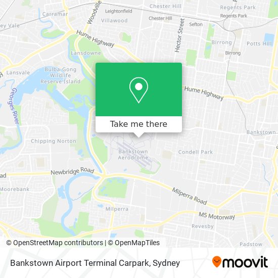 Mapa Bankstown Airport Terminal Carpark