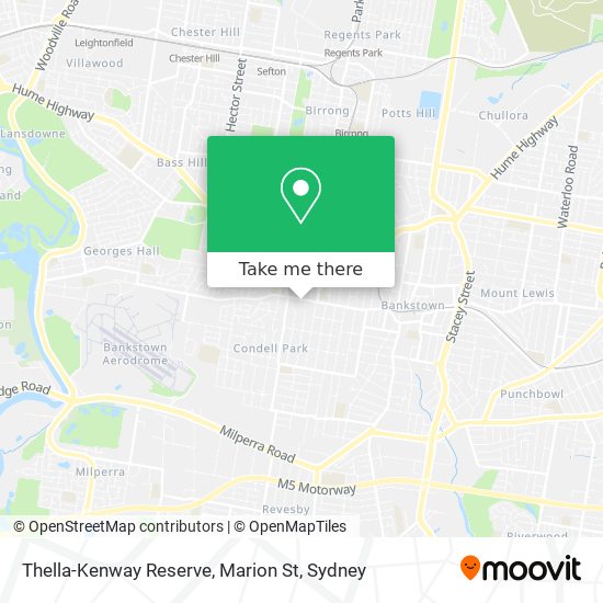 Thella-Kenway Reserve, Marion St map