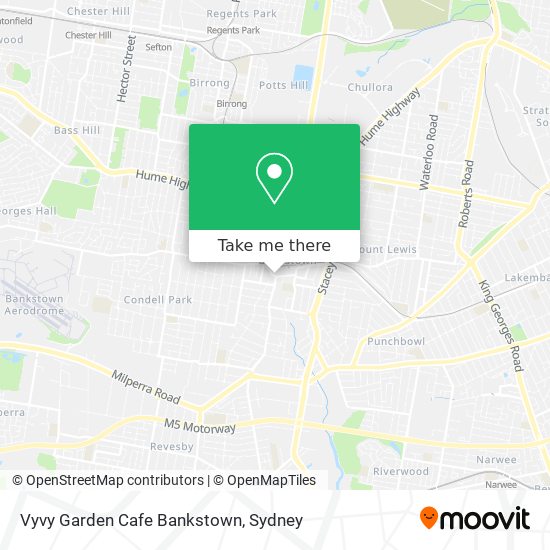 Mapa Vyvy Garden Cafe Bankstown