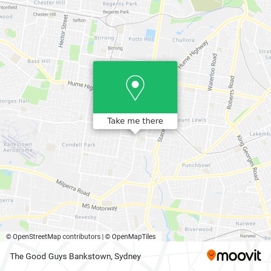 Mapa The Good Guys Bankstown