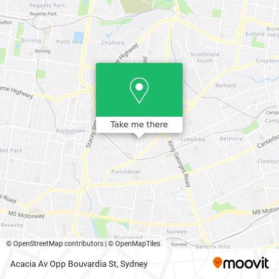 Acacia Av Opp Bouvardia St map