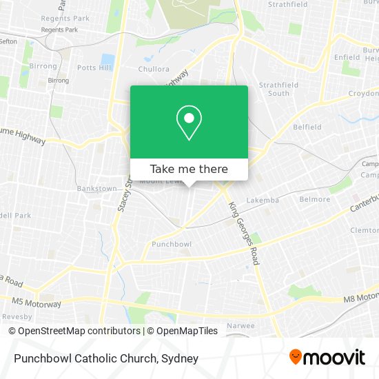 Mapa Punchbowl Catholic Church