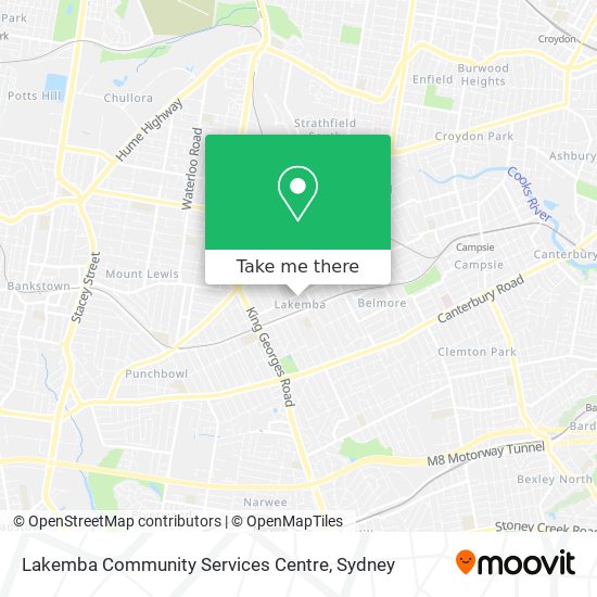 Mapa Lakemba Community Services Centre