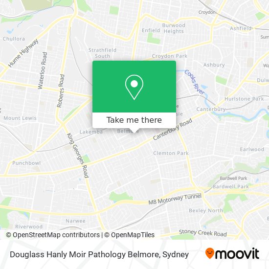 Mapa Douglass Hanly Moir Pathology Belmore