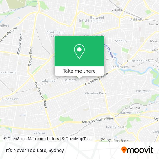 It's Never Too Late map