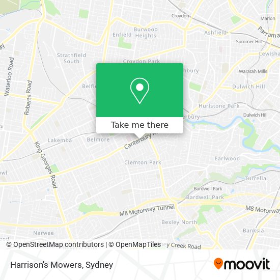 Harrison's Mowers map