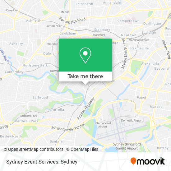Sydney Event Services map