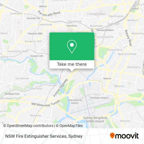 Mapa NSW Fire Extinguisher Services