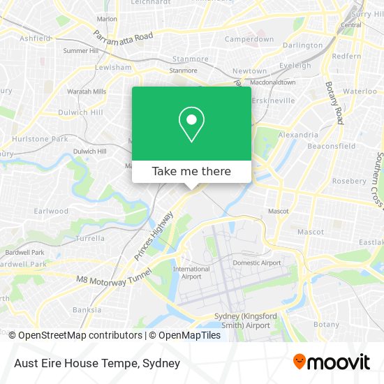 Aust Eire House Tempe map