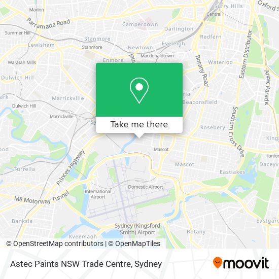 Astec Paints NSW Trade Centre map