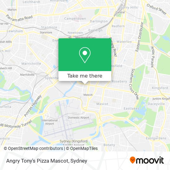 Angry Tony's Pizza Mascot map