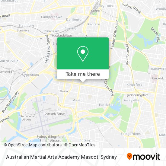 Australian Martial Arts Academy Mascot map