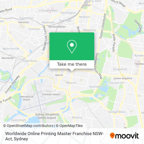 Worldwide Online Printing Master Franchise NSW-Act map