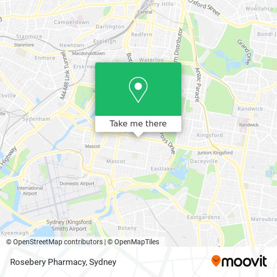 Mapa Rosebery Pharmacy