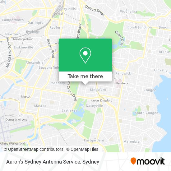 Aaron's Sydney Antenna Service map