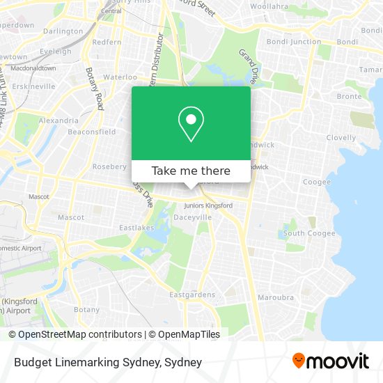 Budget Linemarking Sydney map