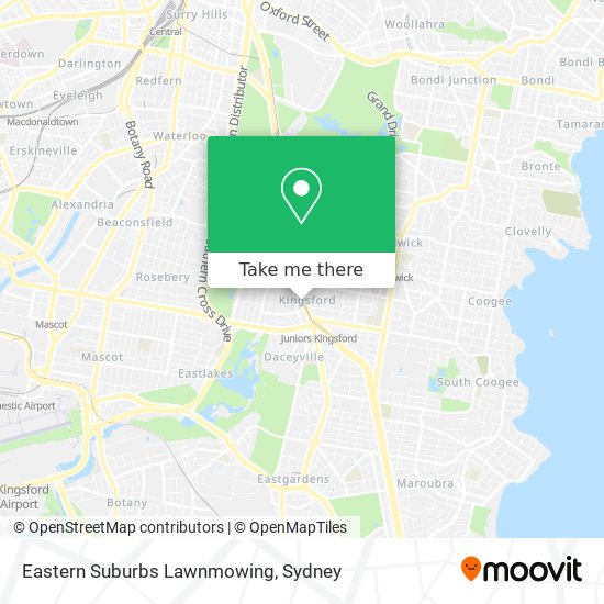 Eastern Suburbs Lawnmowing map
