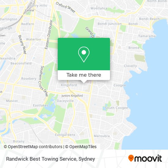 Randwick Best Towing Service map