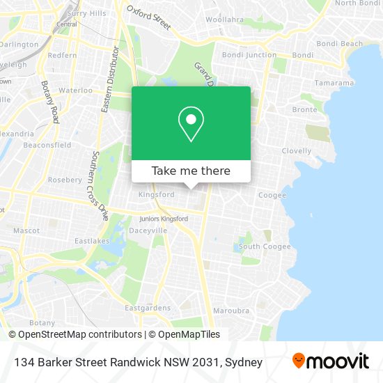 134 Barker Street Randwick NSW 2031 map