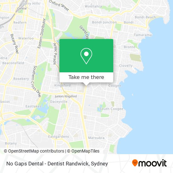 No Gaps Dental - Dentist Randwick map
