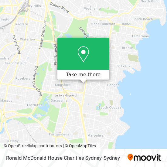 Ronald McDonald House Charities Sydney map