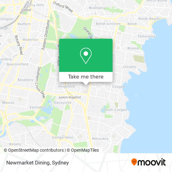 Newmarket Dining map