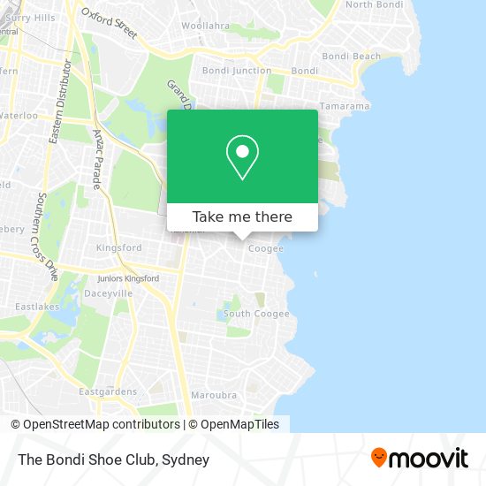 The Bondi Shoe Club map