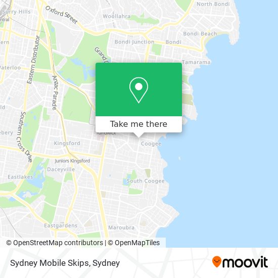 Mapa Sydney Mobile Skips