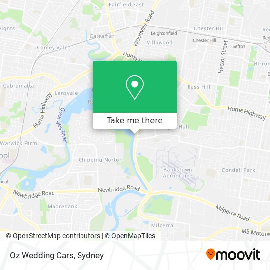 Oz Wedding Cars map